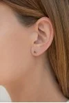Σκουλαρίκι Εξάδοντο Λευκόχρυσο 18Κ Black Diamond 0.62ct
