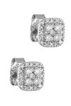 Σκουλαρίκια Λευκόχρυσο 18Κ Pave Διαμάντι 0.37ct
