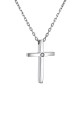 Κολιέ Λευκόχρυσο 18Κ Σταυρός με Διαμάντια Brillant 0.006ct