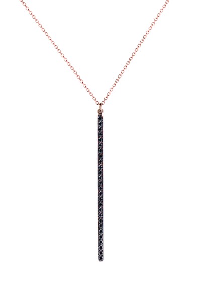 Κολιέ Ροζ Χρυσό 18Κ Minimal Μπάρα