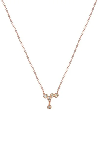 Κολιέ Ροζ Χρυσό 18Κ Elite Bubbles 0.07Ct