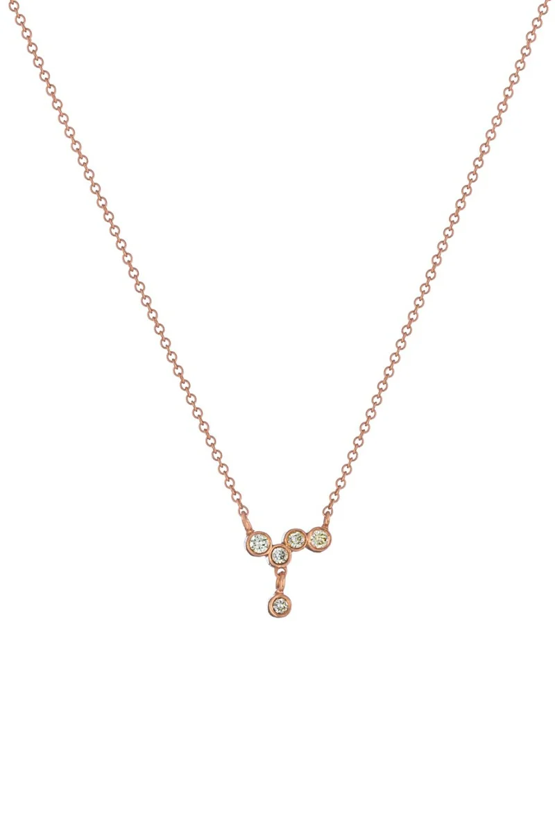 Κολιέ Ροζ Χρυσό 18Κ Elite Bubbles 0.07Ct