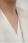 Κολιέ Λευκόχρυσο 18Κ Σταυρός με Διαμάντια Brillant 0.32ct