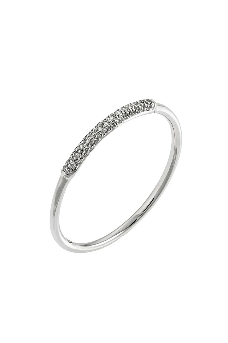 Δαχτυλίδι Λευκόχρυσο 18Κ Διαμάντι Σειρέ 0.11Ct