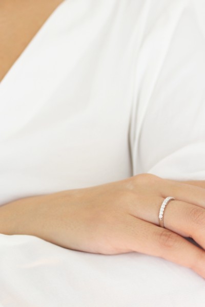 Δαχτυλίδι Λευκόχρυσο 18Κ Διαμάντι Σειρέ 0.23Ct