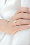 Δαχτυλίδι Λευκόχρυσο 18Κ Διαμάντι Pave 0.42ct