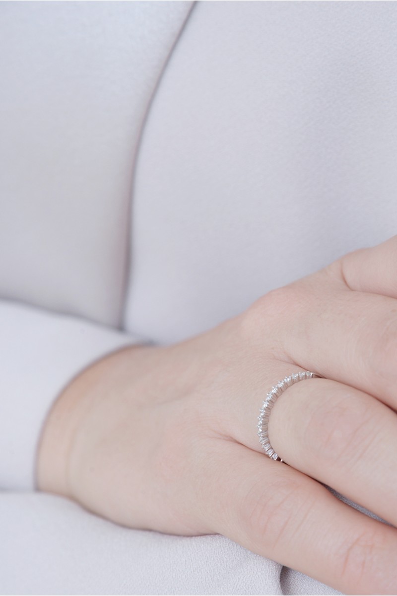 Δαχτυλίδι Λευκόχρυσο 18Κ Διαμάντι Σειρέ 0.14Ct