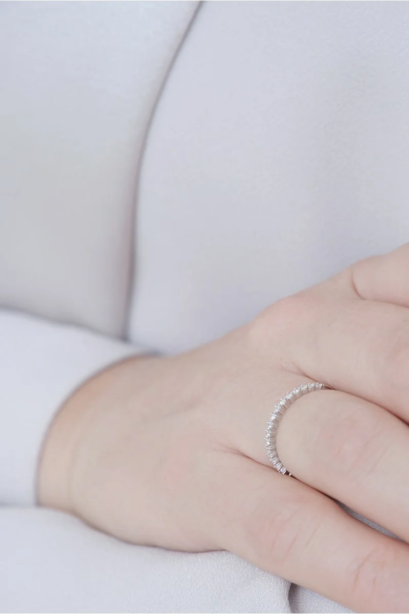 Δαχτυλίδι Λευκόχρυσο 18Κ Διαμάντι Σειρέ 0.14Ct