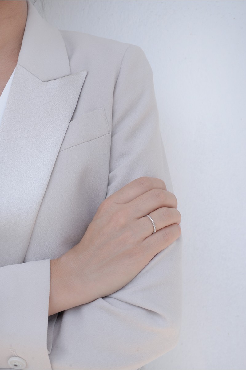 Δαχτυλίδι Λευκόχρυσο 18Κ Διαμάντι Σειρέ 0.14Ct