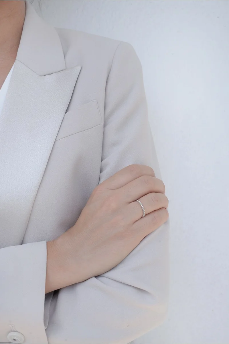 Δαχτυλίδι Λευκόχρυσο 18Κ Διαμάντι Σειρέ 0.14Ct