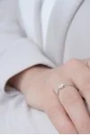 Δαχτυλίδι Λευκόχρυσο 18Κ Διαμάντι Pave 0.13ct