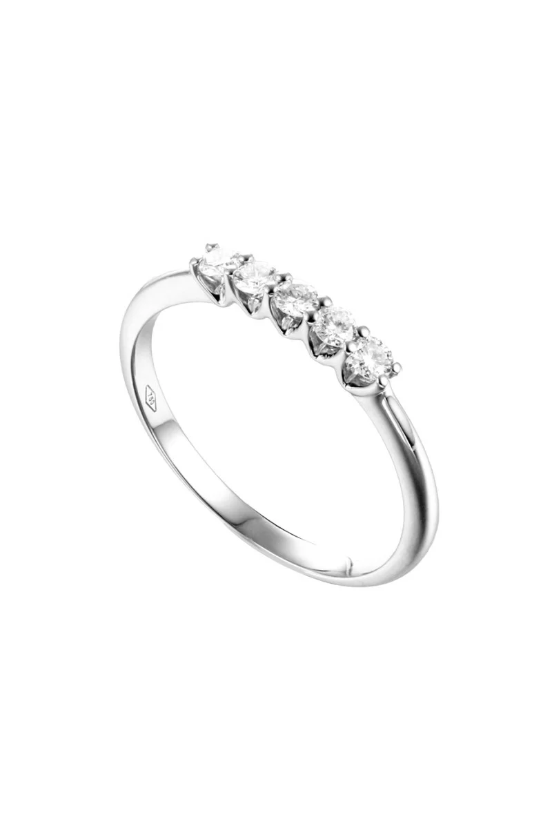 Δαχτυλίδι Λευκόχρυσο 18Κ Διαμάντι Σειρέ 0.24Ct