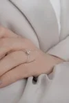 Δαχτυλίδι Λευκόχρυσο 18Κ Διαμάντι Pave 0.13ct