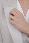 Δαχτυλίδι Λευκόχρυσο 18Κ Διαμάντι Pave 0.18ct