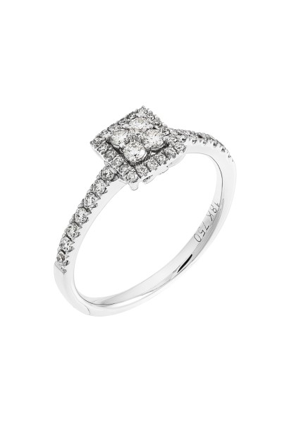 Μονόπετρο Λευκόχρυσο 18Κ Διαμάντι Σειρέ 0.39Ct