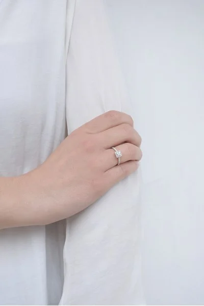 Μονόπετρο Λευκόχρυσο 18Κ Διαμάντι Σειρέ 0.39Ct