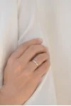 Μονόπετρο Minimal Λευκόχρυσο 18Κ Διαμάντι 0.10ct