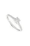 Δαχτυλίδι Λευκόχρυσο 18Κ Διαμάντι Pave Σειρέ 0.28ct