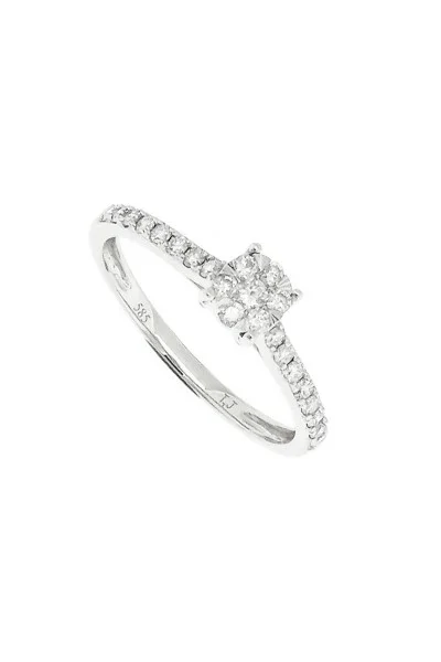 Δαχτυλίδι Λευκόχρυσο 18Κ Διαμάντι Pave Σειρέ 0.28ct