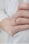 Δαχτυλίδι Λευκόχρυσο 18Κ Διαμάντι Pave Σειρέ 0.28ct