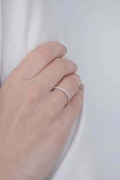 Δαχτυλίδι Λευκόχρυσο 18Κ Διαμάντι Σειρέ 0.21Ct