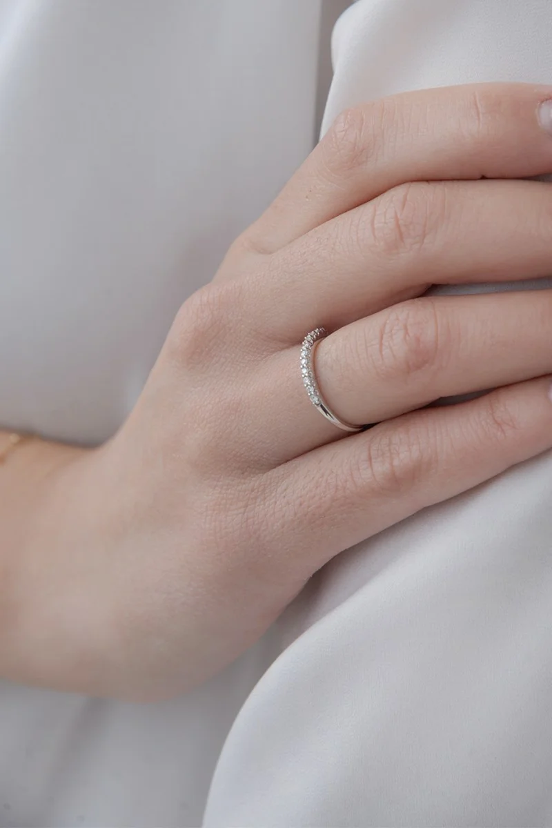 Δαχτυλίδι Λευκόχρυσο 18Κ Διαμάντι Σειρέ 0.21Ct