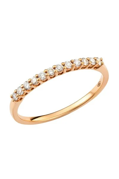 Δαχτυλίδι Ροζ Χρυσό 18Κ Διαμάντι Σειρέ 0.22Ct