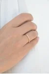 Δαχτυλίδι Ροζ Χρυσό 18Κ Διαμάντι Σειρέ 0.22Ct