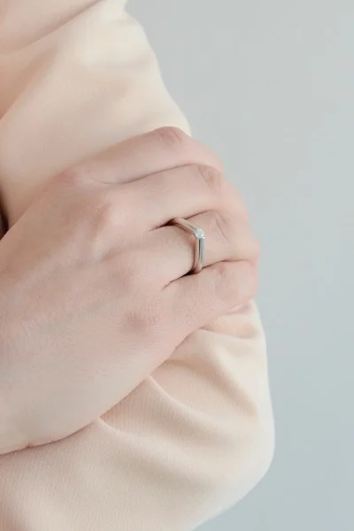 Μονόπετρο Λευκόχρυσο 18Κ Διαμάντι Minimal 0.16ct