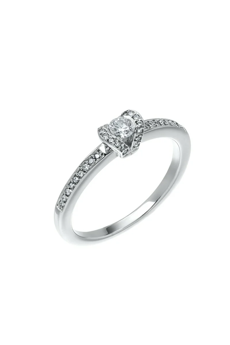 Δαχτυλίδι Λευκόχρυσο 18Κ Μονόπετρο 0.25ct