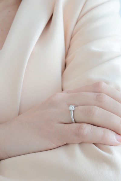 Δαχτυλίδι Λευκόχρυσο 18Κ Μονόπετρο 0.25ct