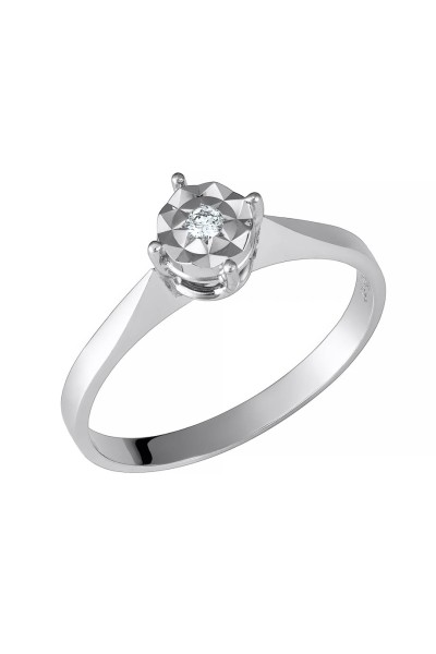 Μονόπετρο Λευκόχρυσο 18Κ Διαμάντι Diamantate 0.03ct