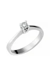 Μονόπετρο Λευκόχρυσο 18Κ Pave Διαμάντι 0.04ct