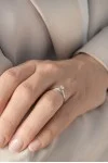 Μονόπετρο Λευκόχρυσο 18Κ Διαμάντι 0.18ct