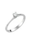 Μονόπετρο Λευκόχρυσο 18Κ Διαμάντι 0.12ct