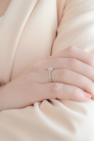 Μονόπετρο Λευκόχρυσο 18Κ Διαμάντι Minimal 0.08ct