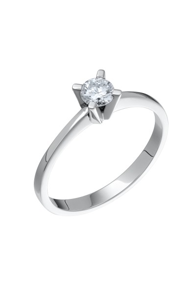 Μονόπετρο Λευκόχρυσο 18Κ Διαμάντι 0.23ct