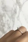 Μονόπετρο Λευκόχρυσο 18Κ Διαμάντι IGI Φλόγα 0.30ct