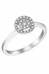 Μονόπετρο Λευκόχρυσο 18Κ Διαμάντι Pave 0.24ct