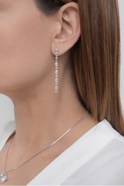 Σκουλαρίκι Ασημένιο Line Glam