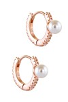 Σκουλαρίκι Ασημένιο Pearl Hoops