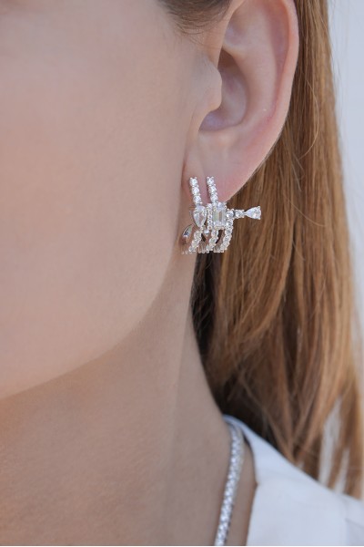 Σκουλαρίκι Ασημένιο Right or Left Glam