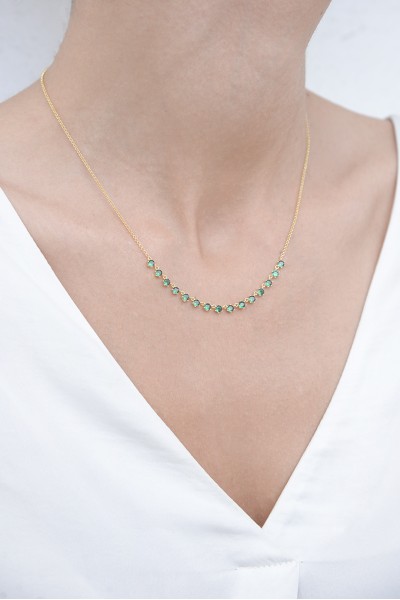 Κολιέ Ασημένιο Green Paradise