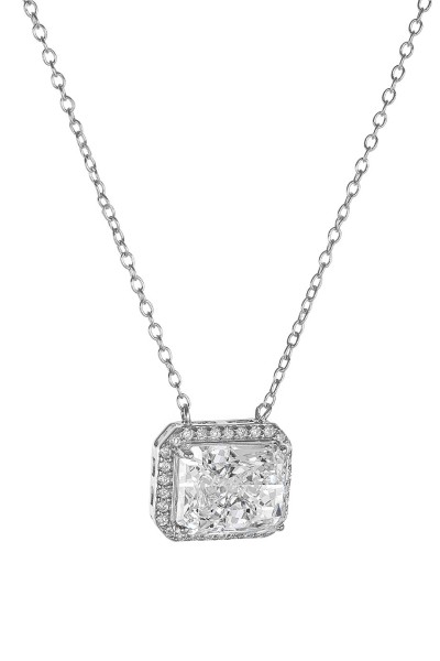Κολιέ Ασημένιο Full Square Glam