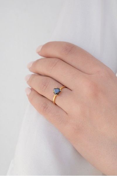 Δαχτυλίδι Ασημένιο Black Heart