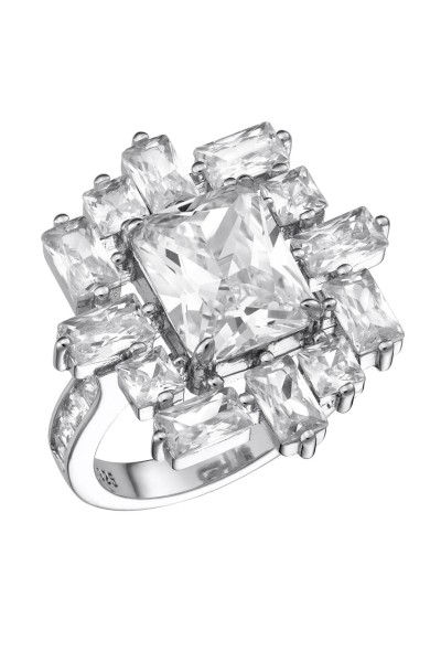 Δαχτυλίδι Ασημένιο Square Glam