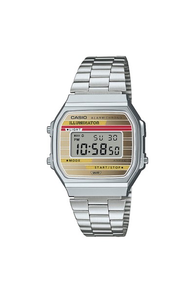 Casio Digital Stainless Steel A-168WEHA-9AEF