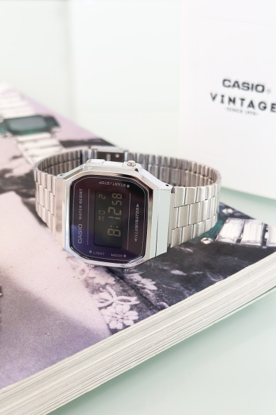 Casio Digital Stainless Steel A-168WEM-1EF