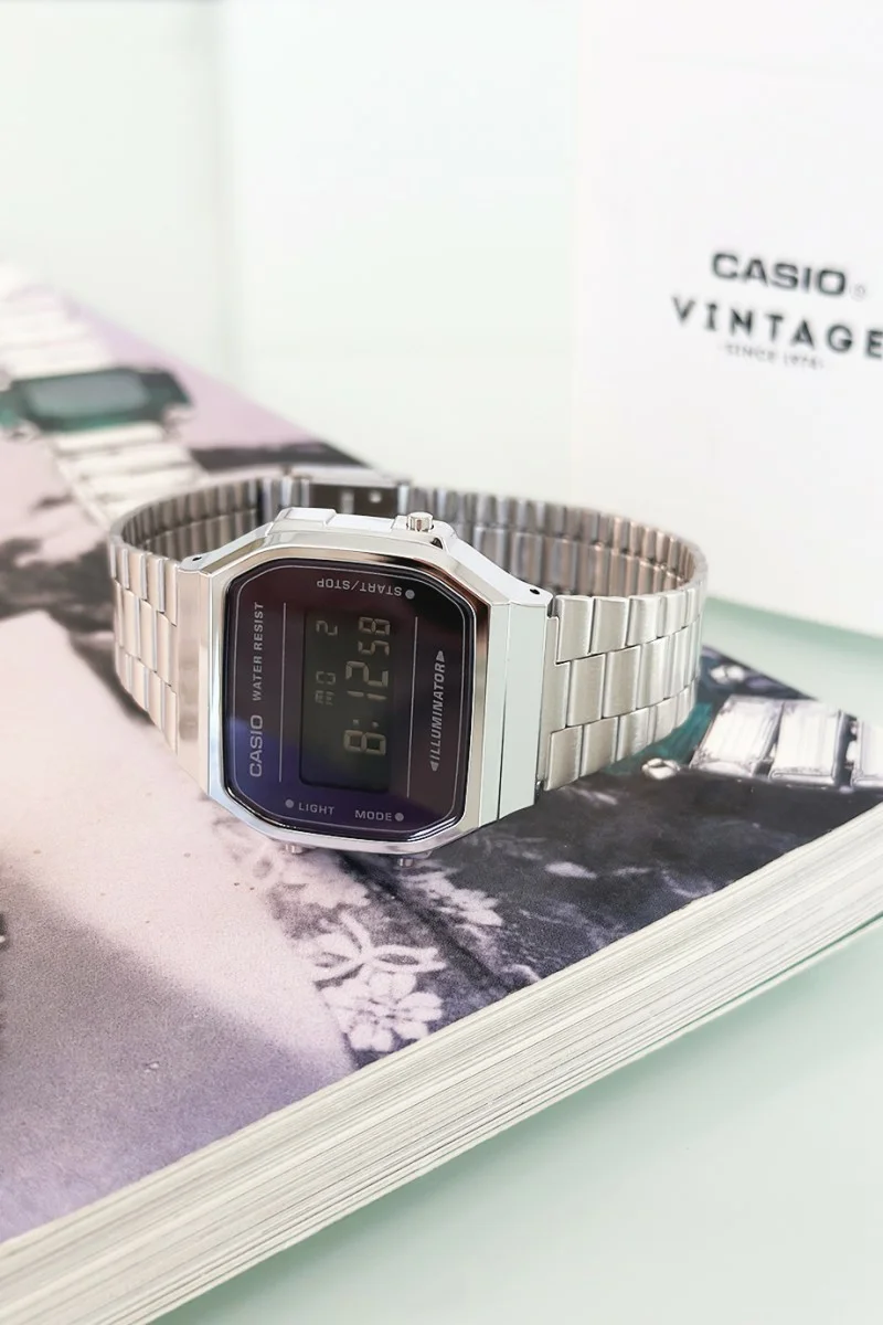 Casio Digital Stainless Steel A-168WEM-1EF