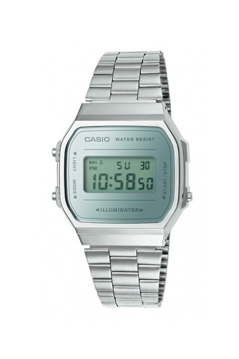 Casio Digital Stainless Steel A-168WEM-7EF